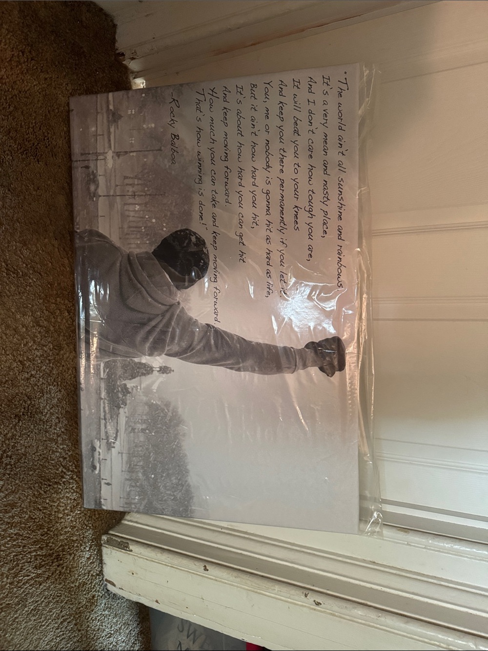 Motivational Rocky Quote Painting 30x20